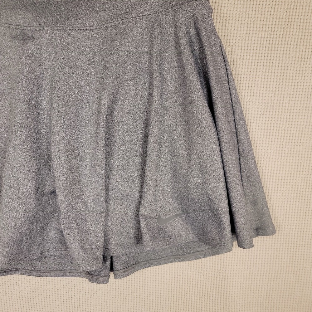 Nike Tennis Skirt Womens M Gray Skort Pockets Activewear Outdoor Gym Summer - Picture 4 of 9